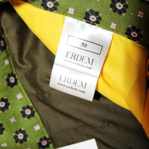 BNWT SS23 ERDEM LUCAS PATCHWORK PAISLEY LINEN SHORTS 50 - Picture 7 of 14